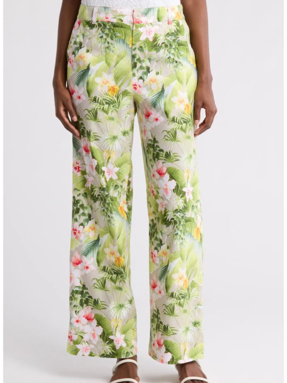 NWOT! ommy Bahama Flora Rivera Palma Cost Linen Blend Pants size 0